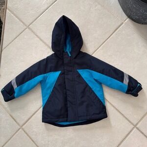 CIRCO SZ 18 MOS Blue Color Block‎ TODDLERS WATER REPELLENT HOODED ZIP UP JACKET